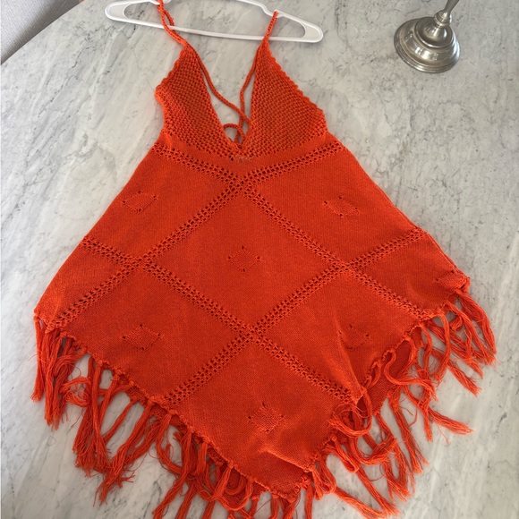 Free People Dresses & Skirts - Free people Knit Fringe Dress